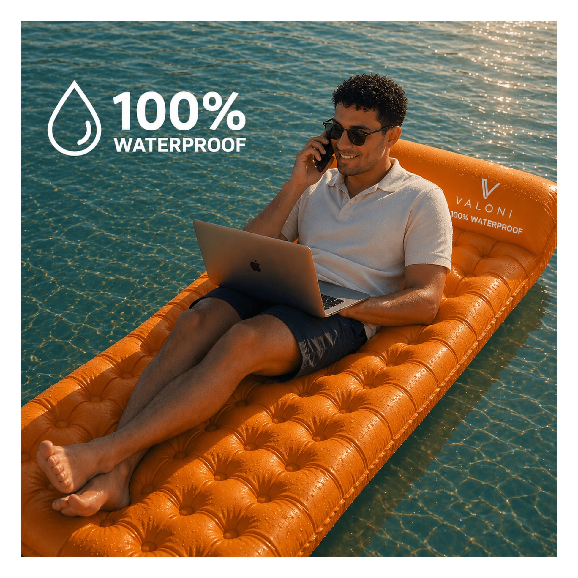 Matelas gonflable VALONI sur la plage